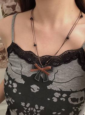 千禧y2k银色海星项链女2024新款秋冬毛衣链长款高级感叠戴卫衣链