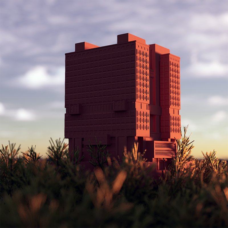 另一边丨苏维埃宫水泥微建筑笔筒个性创意桌面收纳微缩建筑工业风,淘宝优惠券,粉丝福利购,淘宝优惠卷