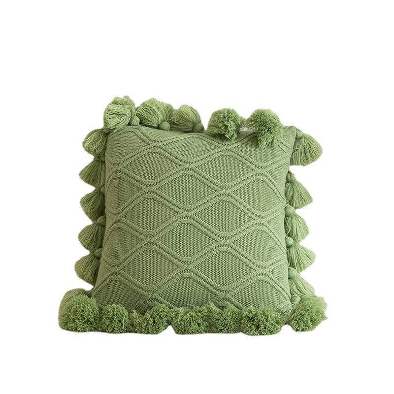 新品 ins波纹流苏针织抱枕汽车沙发椅靠垫家居软装配饰拍照道具,淘宝优惠券,粉丝福利购,淘宝优惠卷