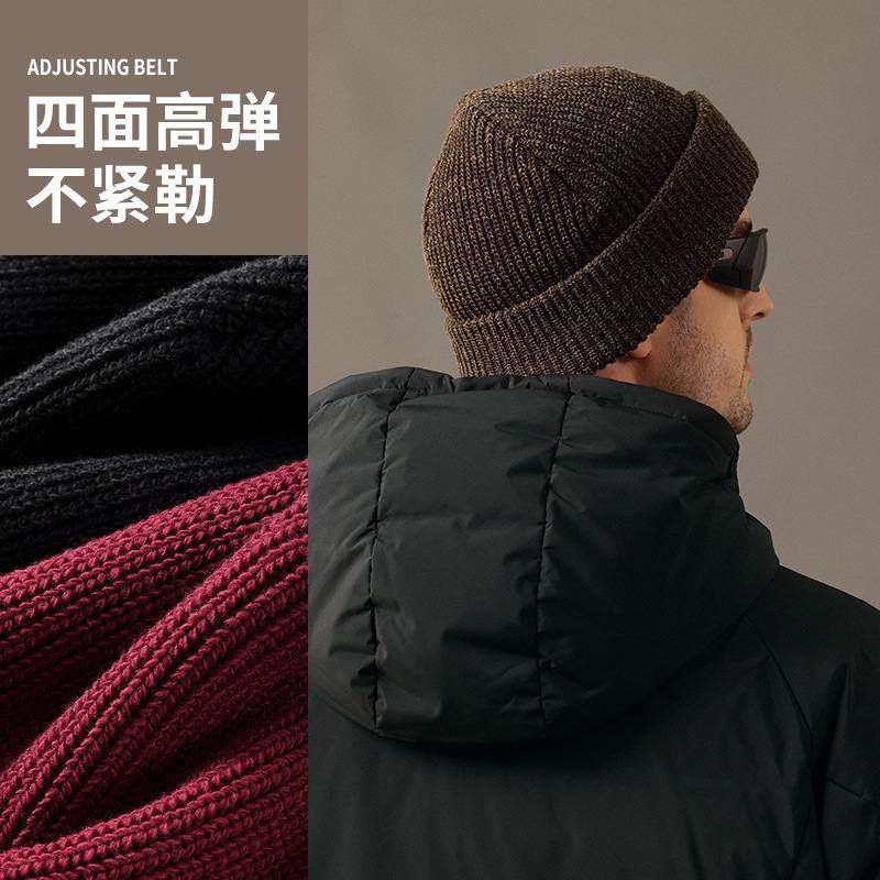 新品 羊毛混纺针织帽秋冬逛街通勤防风护耳毛线保暖冷帽翻边百搭,淘宝优惠券,粉丝福利购,淘宝优惠卷