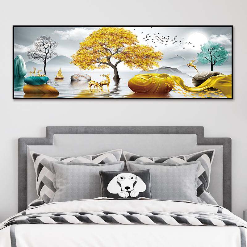 店管家床头装饰画宾馆静心床头自背靠贴画金山粘贴墙壁画画,淘宝优惠券,粉丝福利购,淘宝优惠卷