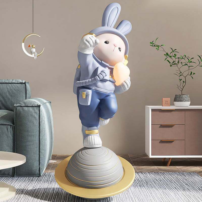 2024兔年乔迁礼物大型宇航兔客厅落地摆件电视柜沙发旁家居装饰品,淘宝优惠券,粉丝福利购,淘宝优惠卷