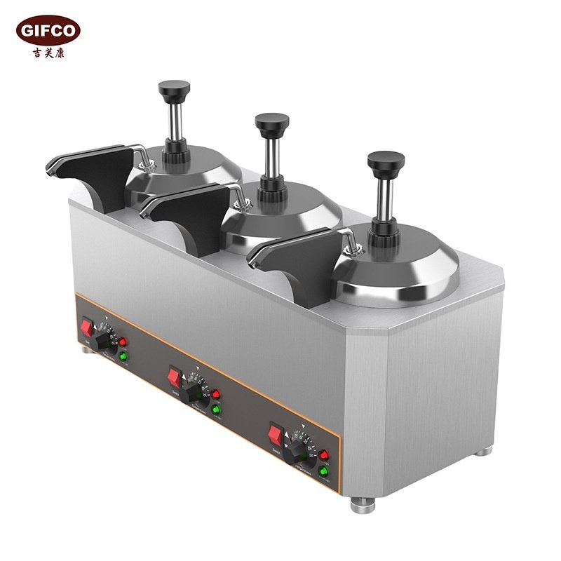 商用酱汁保温机泵式挤压恒温加热分配器巧克力果酱电热机单双三格,淘宝优惠券,粉丝福利购,淘宝优惠卷