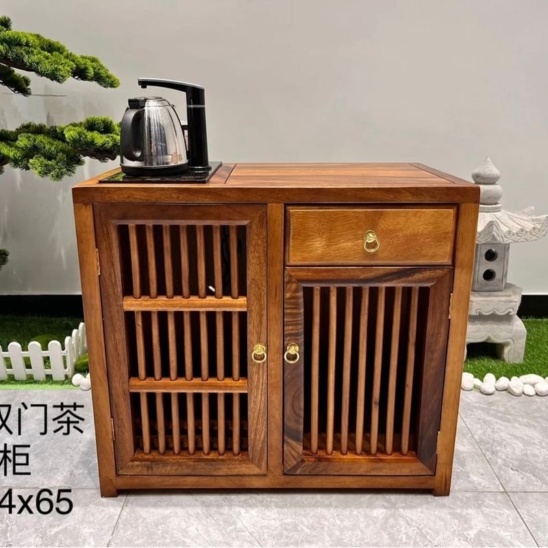 奥坎茶水柜实木大板边柜家用泡茶台原木中式餐边柜茶几茶桌储物柜,淘宝优惠券,粉丝福利购,淘宝优惠卷