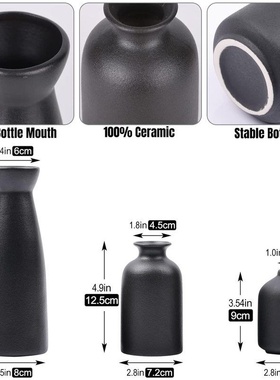 陶瓷花瓶套装摆件家居客厅插花装饰白色花现代三件套器花瓶摆设