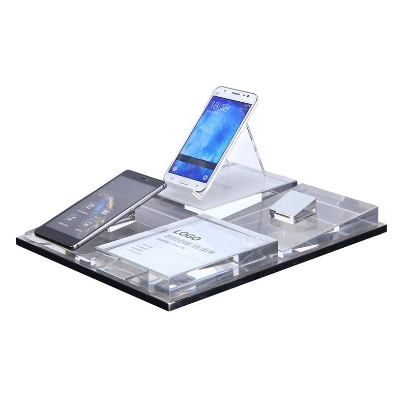亚克力手机展示架定制透明桌面陈列架台logo电子产品数码印刷摆放,淘宝优惠券,粉丝福利购,淘宝优惠卷