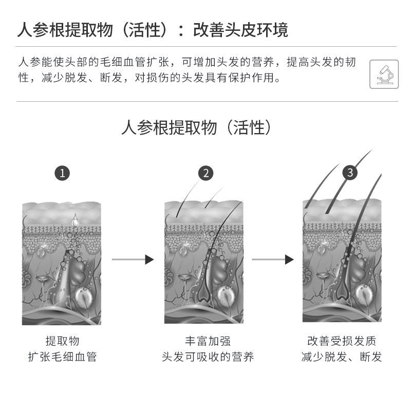 哈恩旗舰店秀极人参地黄根防脱发精华液头皮护理辉影育发洗发水露-图1