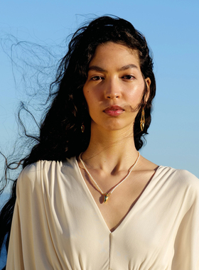 SimpleRituals25春夏意大利小众设计海市蜃楼水瓶静螺纹珍珠项链