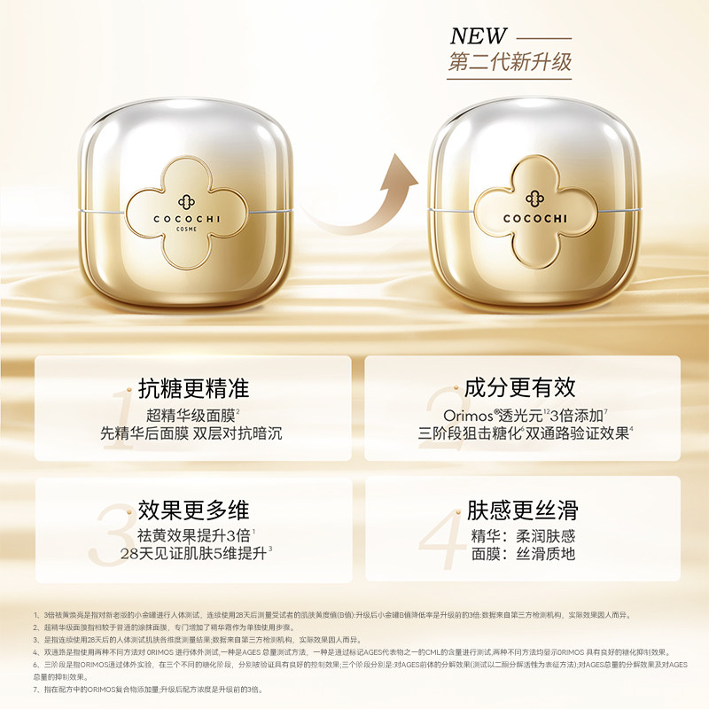 【年货节】cocochi蔻蔻琪第二代AG抗糖小金罐修护提亮涂抹面膜,淘宝优惠券,粉丝福利购,淘宝优惠卷