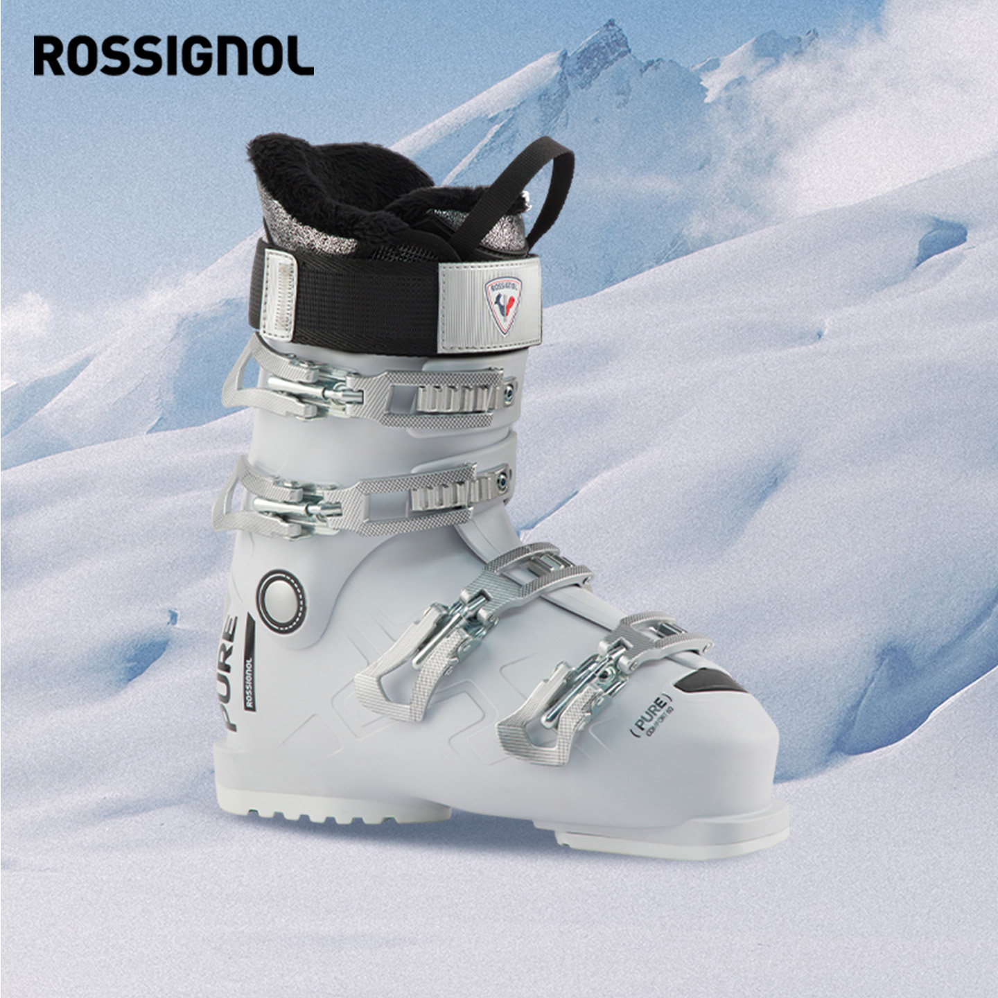 ROSSIGNOL金鸡道内新手入门双板滑雪鞋PURE 60 女款2526宽鞋楦鞋,淘宝优惠券,粉丝福利购,淘宝优惠卷