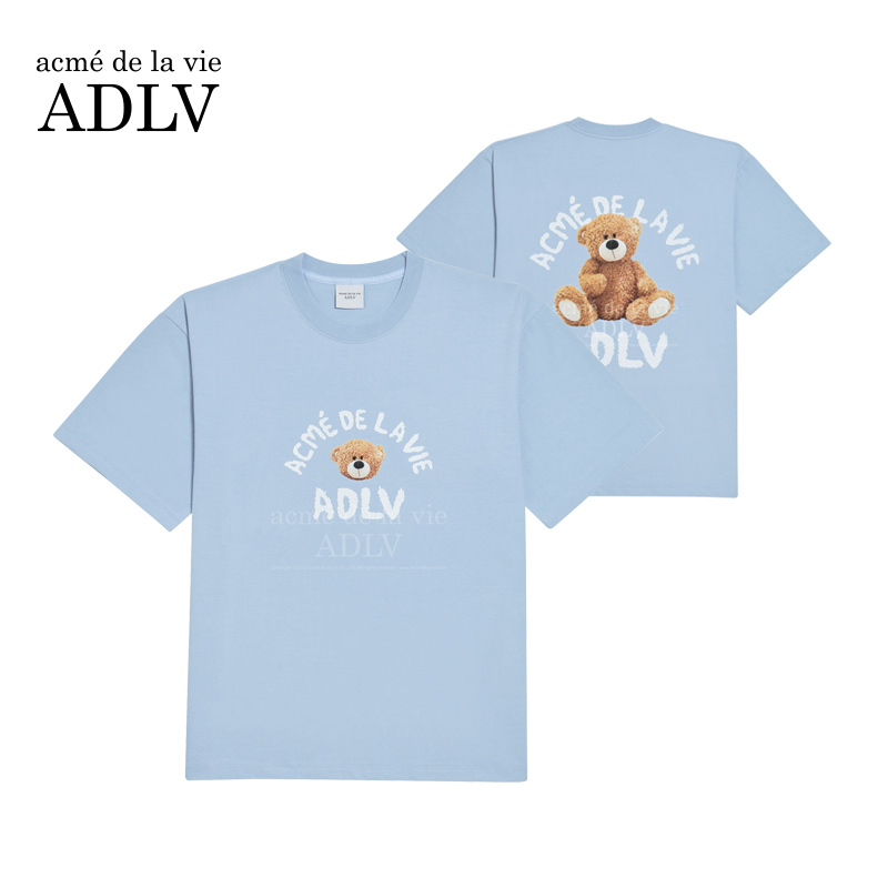 ADLV韩国潮牌软萌泰迪熊男女同款T恤