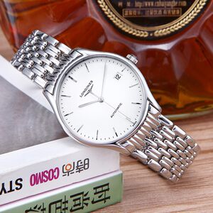 Longines浪琴正品手表男 律雅系列大表盘机械男表L4.960.4.12.6