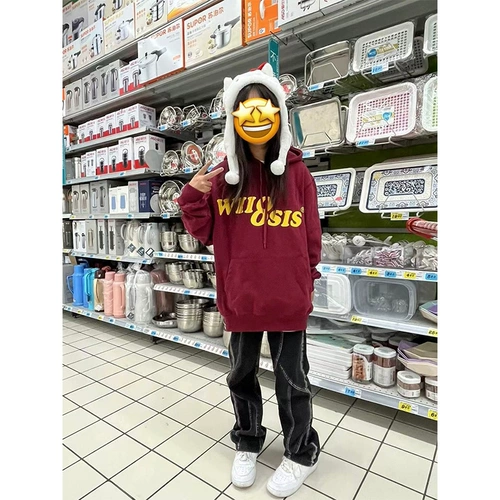 Осенняя толстовка с капюшоном, куртка, в американском стиле