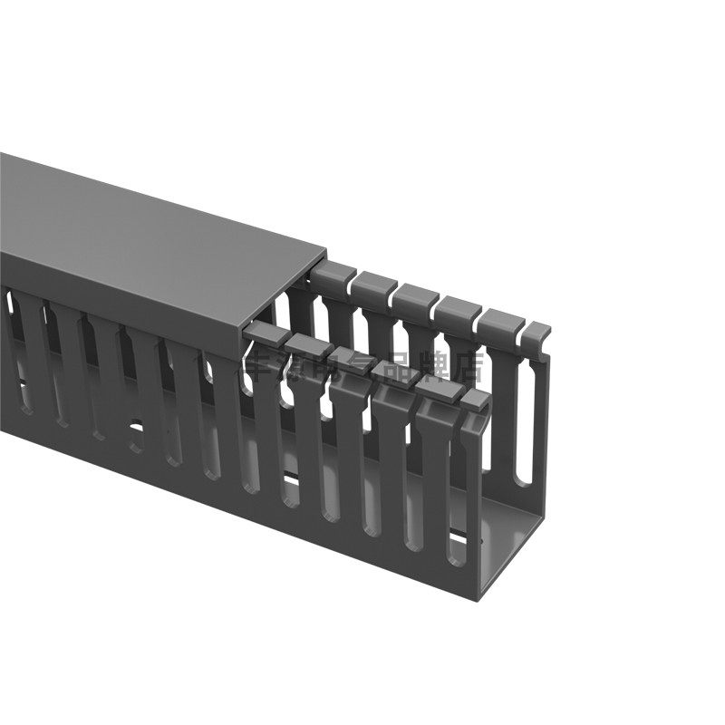 深灰色PVC阻燃线槽工业电箱行走线槽25 30 40 50 60 80明装配线槽,淘宝优惠券,粉丝福利购,淘宝优惠卷