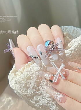 成品欧根纱仙气蝴蝶结