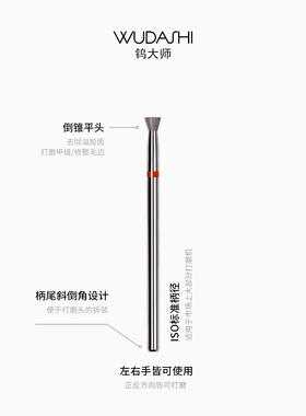 妙茜美甲打磨头前置处理倒锥平头除溢胶飞碟电镀金刚石美甲工具