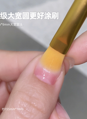 双头建构笔大宽圆小圆头拉线笔铺胶画花彩绘法式磨砂笔杆美甲工具