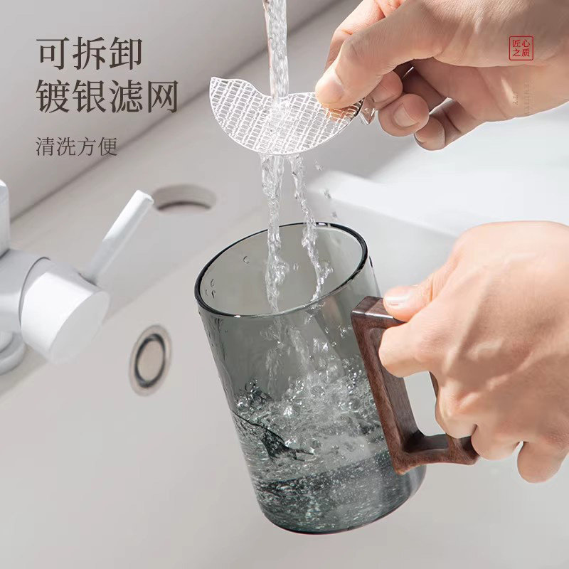 忆壶茶泡茶杯磁吸月牙过滤玻璃茶杯茶水分离绿茶杯女办公喝茶水杯,淘宝优惠券,粉丝福利购,淘宝优惠卷