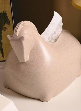 高颜值轻奢风纸巾盒客厅餐巾纸盒卫生纸盒家用茶几装饰摆饰创意礼