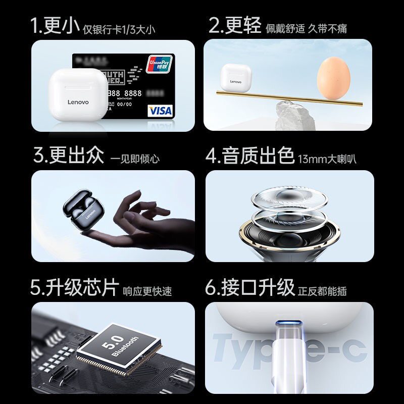 联想lp40无线高品质半苹果华为小米 联想华荣蓝牙耳机