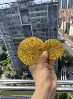 手工钩织铜丝壶垫金属壶垫款茶垫杯垫金属杯垫金色隔热垫双层加厚