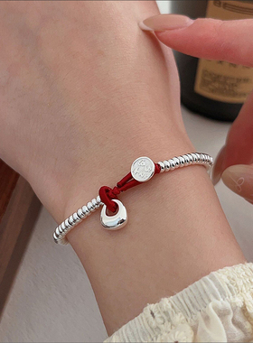 S925纯银手工编织平安喜乐手链