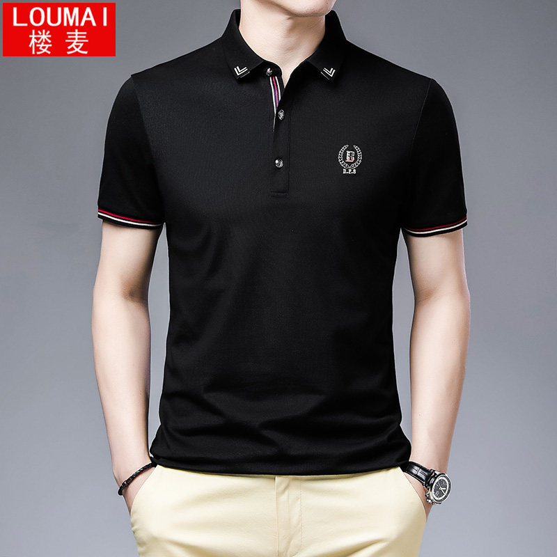 短袖男士本命年红色婚庆夏装polo衫 楼麦T恤