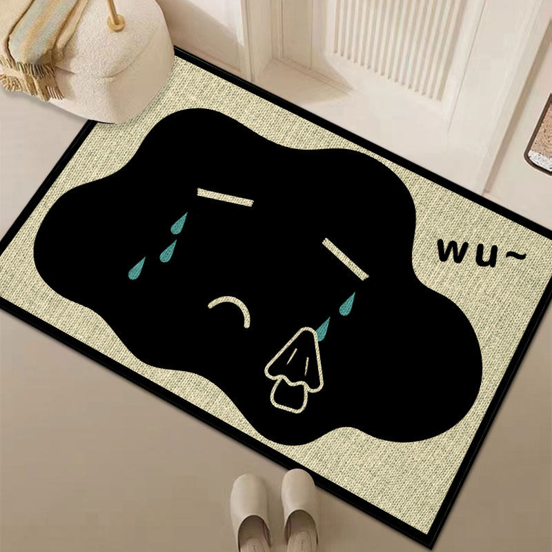 卡通亚麻地垫门垫厨房防滑亚麻地垫进门橡胶脚垫浴室门口吸水垫子,淘宝优惠券,粉丝福利购,淘宝优惠卷