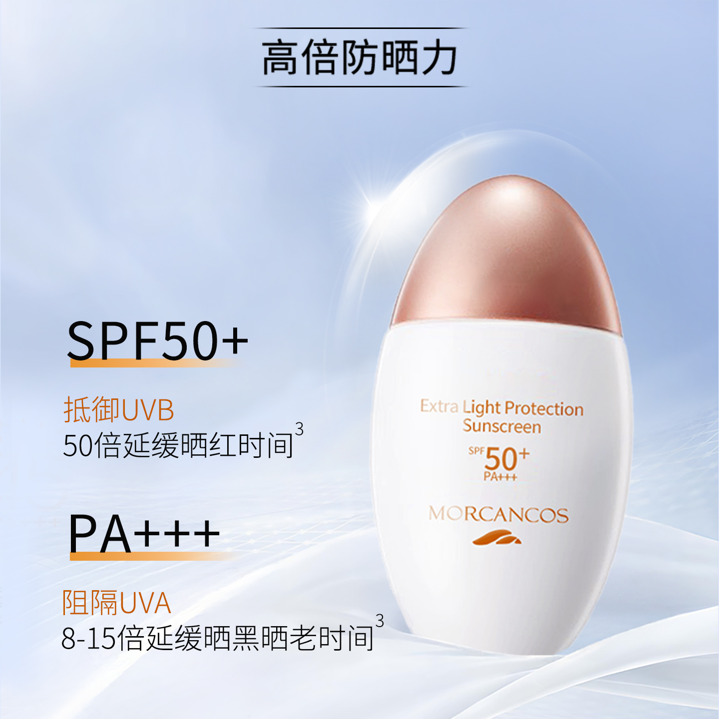 摩肯轻薄透气防晒乳SPF50清爽不油腻防紫外线隔离女正品专柜PA+++