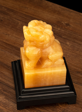 福雅禄天然石狮子玉玺玄关