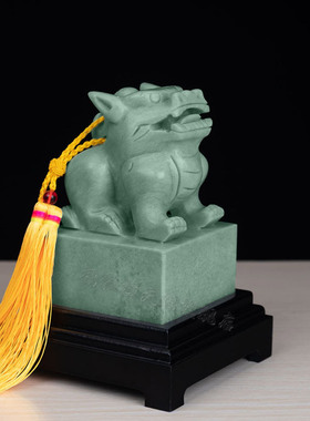 福雅禄天然玉石装饰摆件貔貅印章