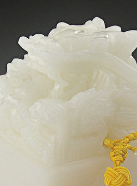 天然玉石盘龙中式礼品办公室