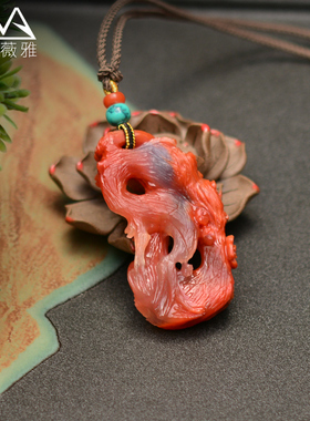 凯萨薇雅瓦西南红喜上眉梢雕件