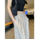 ແອວສູງອະເນກປະສົງ Xun Sheng Ji ice silk hemp pants ຂາກ້ວາງສໍາລັບແມ່ຍິງ