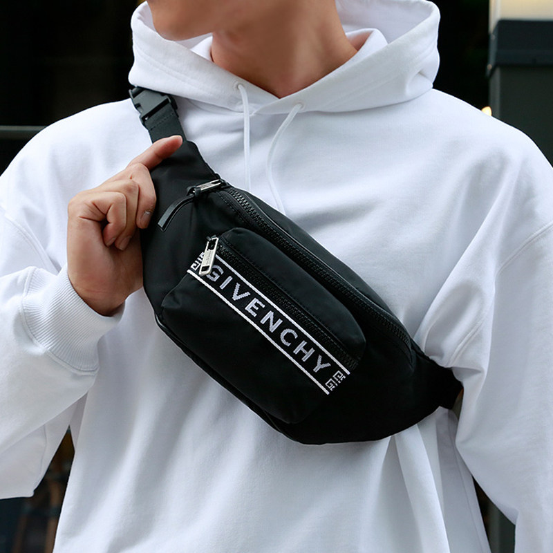 givenchy情侣款新款logo印花腰包 美欧汇奢海外男士包袋