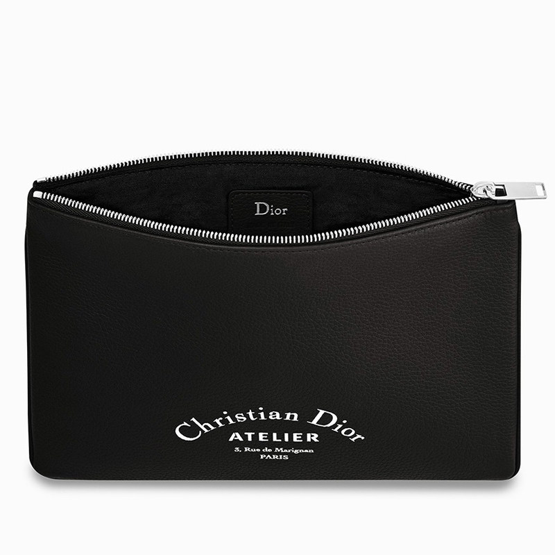 dior /迪奥黑色粒面触感小牛皮皮夹 美欧汇奢海外男士包袋