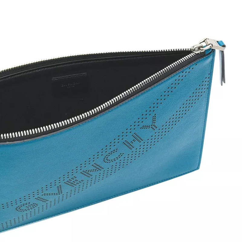 givenchy女士新款蓝色羊皮手拿包 美欧汇奢海外女士包袋