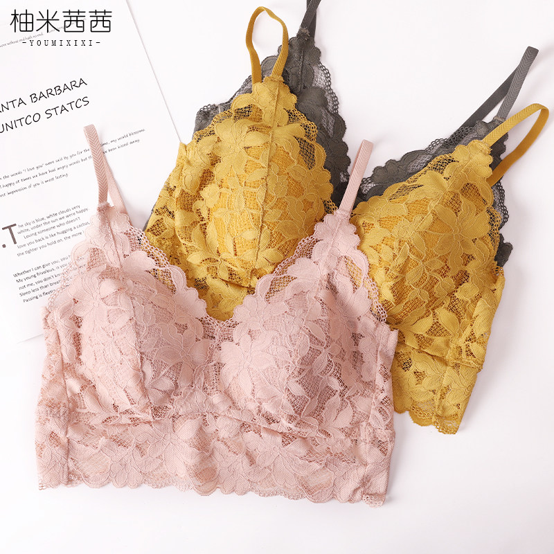 无钢圈背心式一体式吊带美背裹胸罩 柚米茜茜文胸