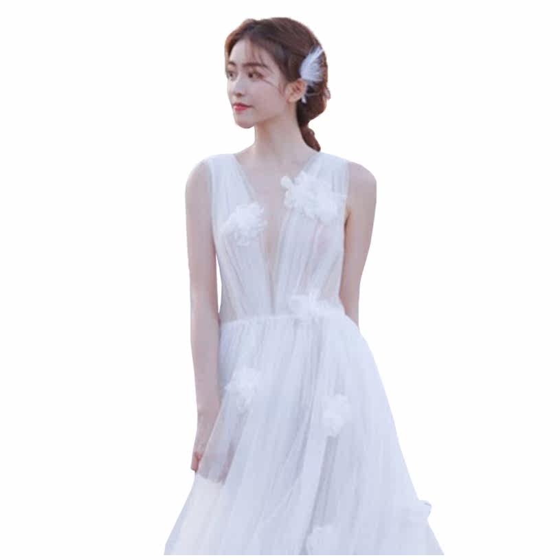 主轻森系旅拍超仙简约2020新款婚纱 唯计服饰婚纱