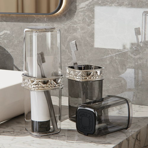 Портативный ополаскиватель для рта для путешествий, зубная щетка для влюбленных, система хранения, комплект, 2 в 1