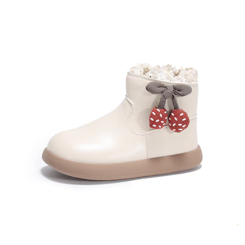 儿童蕾丝棉靴2025秋冬新款女童加绒保暖皮靴软底防滑公主甜美短靴,淘宝优惠券,粉丝福利购,淘宝优惠卷