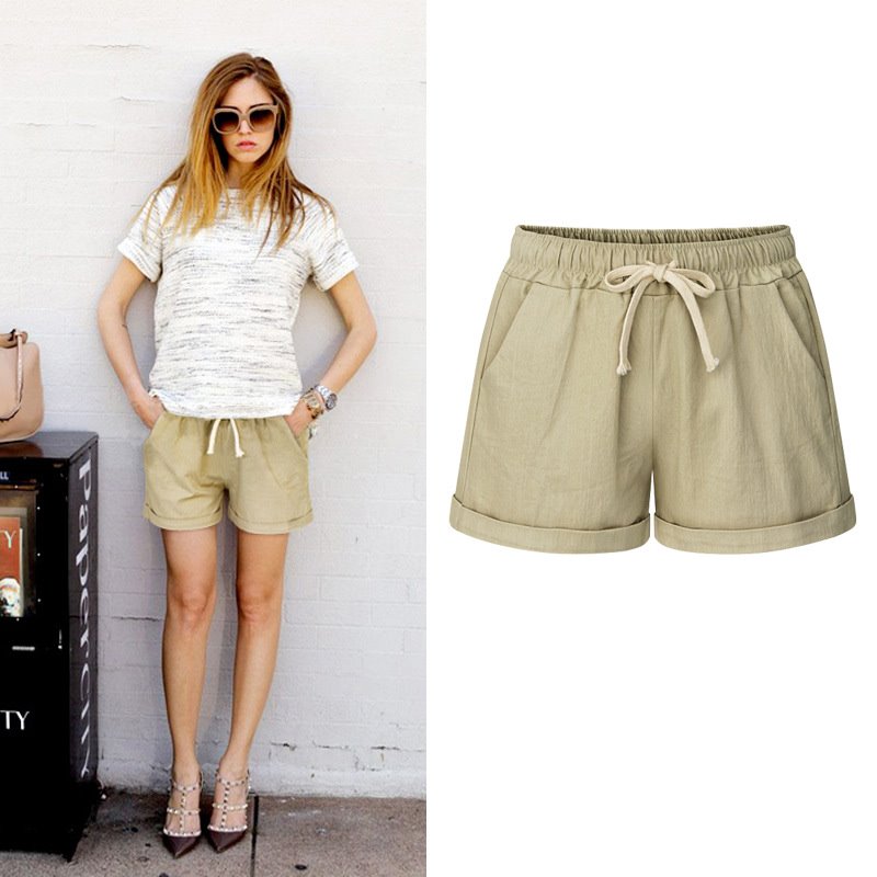 plus size summer fashion casual loose shorts for women短裤女 - 图2