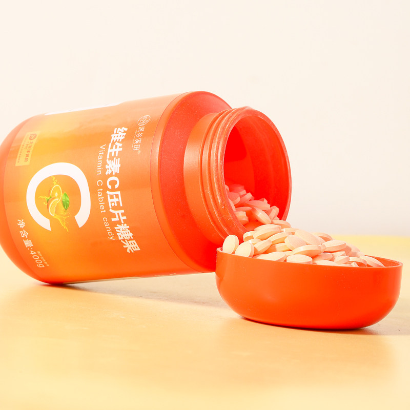 【深谷溪田】维生素C片复合VC橙子味400g