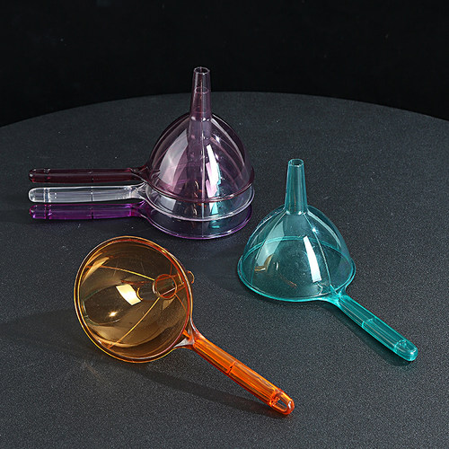 四色透明！长颈小口径油漏斗器加厚长把手多功能液体水分分装器耐 - 图2