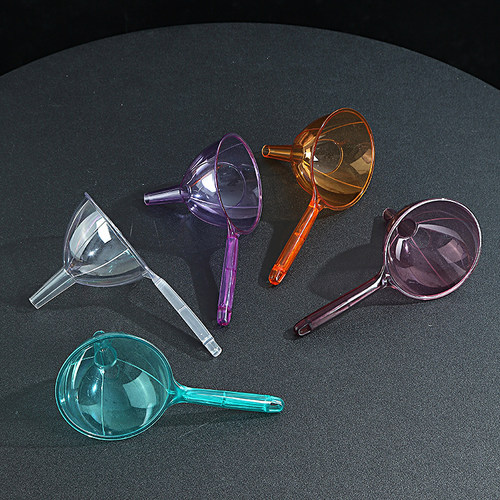 四色透明！长颈小口径油漏斗器加厚长把手多功能液体水分分装器耐 - 图3