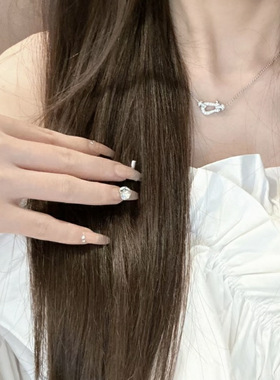 马蹄扣项链女纯银新网红同高级感