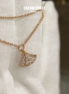 小裙子手链女纯银镀18K玫