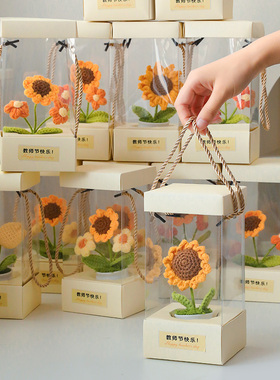 送老师高级感花束盆栽