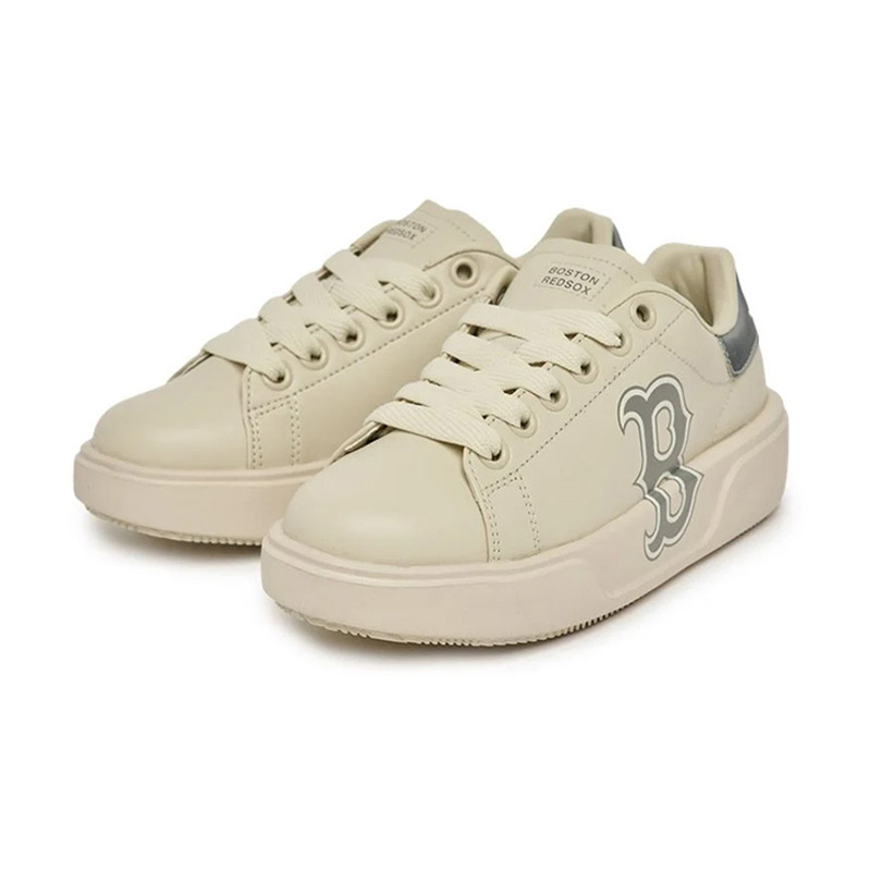 正品MLB韩版LA字母厚底增高小白鞋男女运动休闲鞋小麦昆情侣板鞋