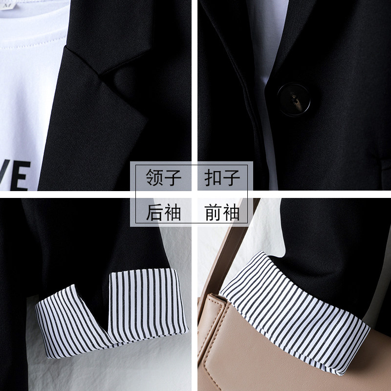 米魅儿休闲黑色小西装外套春秋修身 米魅儿西装